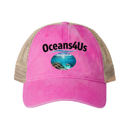 Oceans4Us Women's Washed Mesh-Back Cap