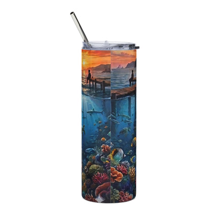 Oceans4Us Underwater Sunset 20oz Stainless Steel Tumbler