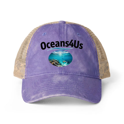 Oceans4Us Women's Washed Mesh-Back Cap