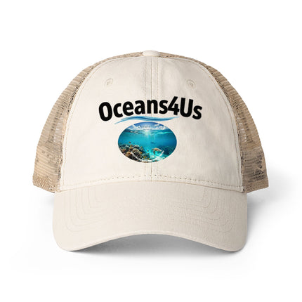 Oceans4Us Women's Washed Mesh-Back Cap