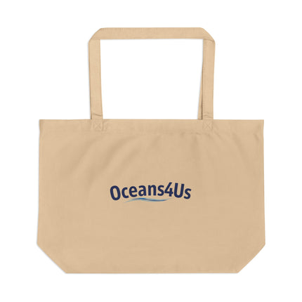 Oceans4Us Eco Tote — Large Ocean Conservation Canvas Bag