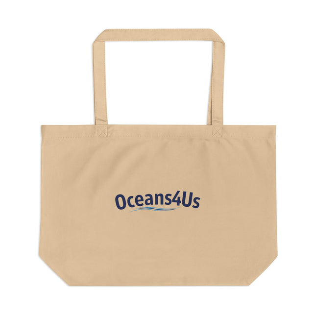Oceans4Us Eco Tote — Large Ocean Conservation Canvas Bag