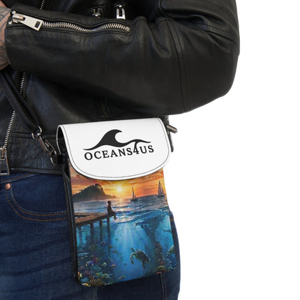 Oceans4Us Sunset Reef Phone Wallet — Crossbody Cell Phone Pouch with Card Slot