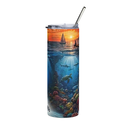 Oceans4Us Underwater Sunset 20oz Stainless Steel Tumbler