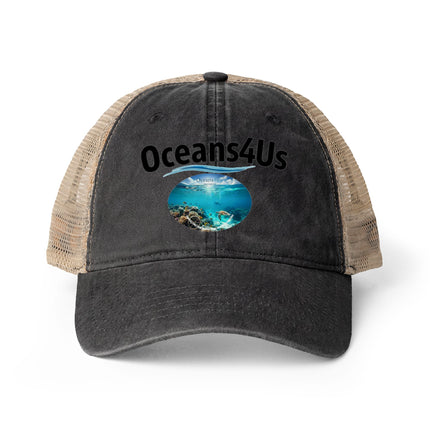 Oceans4Us Women's Washed Mesh-Back Cap