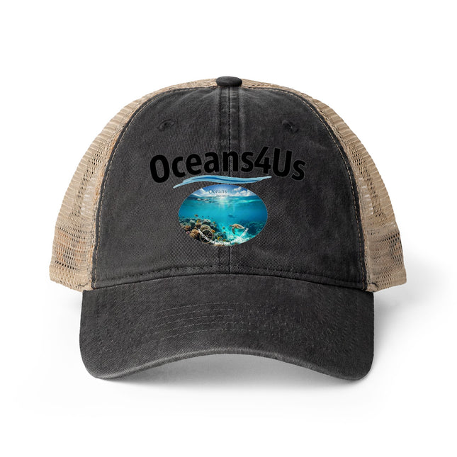 Oceans4Us Women's Washed Mesh-Back Cap