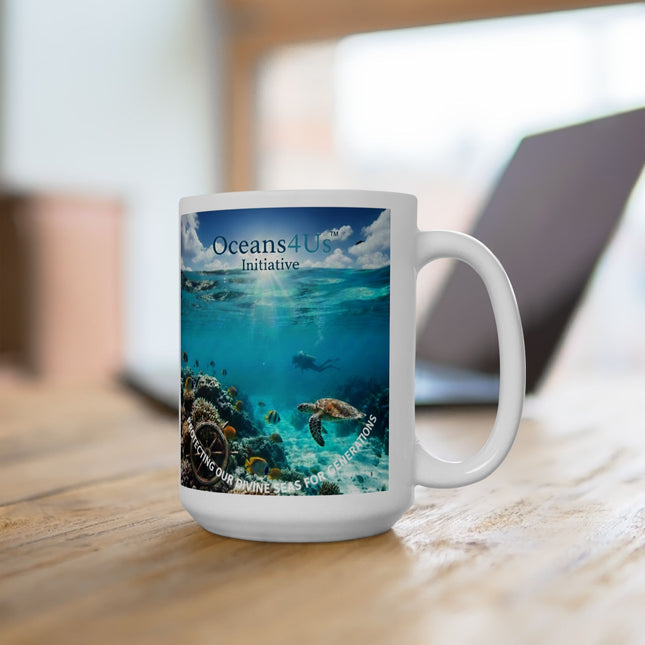 Tropical Beach Photo Mug — Scenic Ocean Coffee Cup (11oz, 15oz)
