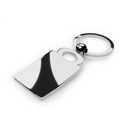 Rectangle Photo Keyring — Personalized Metal Photo Keychain (OCEANS4US Design)