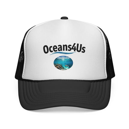 Trucker Cap - Oceans4Us Logo with Ocean Photo | Beach, Ocean Conservation Hat