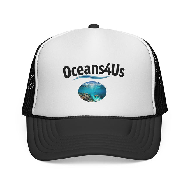 Trucker Cap - Oceans4Us Logo with Ocean Photo | Beach, Ocean Conservation Hat