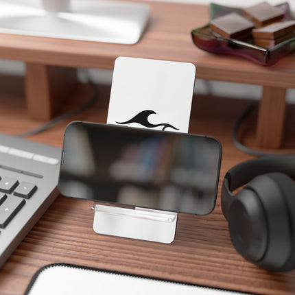 Acrylic Phone Stand with Oceans4Us Wave Logo — Foldable Mobile Display Stand