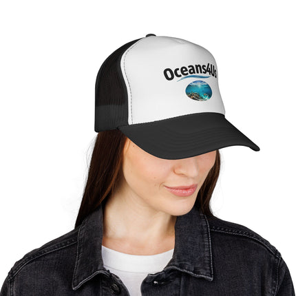 Trucker Cap - Oceans4Us Logo with Ocean Photo | Beach, Ocean Conservation Hat