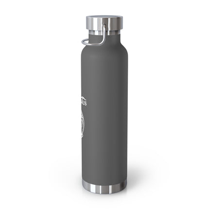 Oceans4Us Black 22oz Copper Vacuum Water Bottle