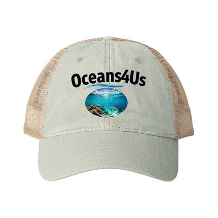Oceans4Us Women's Washed Mesh-Back Cap