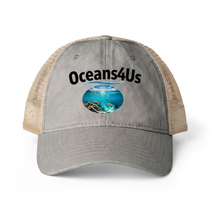 Oceans4Us Women's Washed Mesh-Back Cap