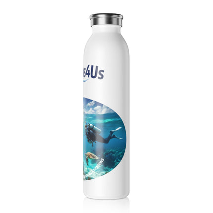 Oceans4Us Slim Water Bottle — Ocean Conservation Insulated Bottle