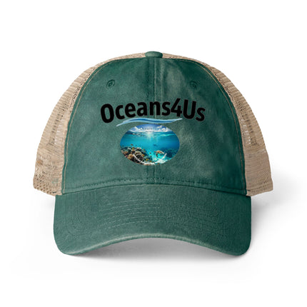 Oceans4Us Women's Washed Mesh-Back Cap