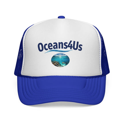 Trucker Cap - Oceans4Us Logo with Ocean Photo | Beach, Ocean Conservation Hat