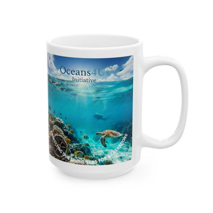 Tropical Beach Photo Mug — Scenic Ocean Coffee Cup (11oz, 15oz)