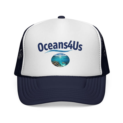 Trucker Cap - Oceans4Us Logo with Ocean Photo | Beach, Ocean Conservation Hat