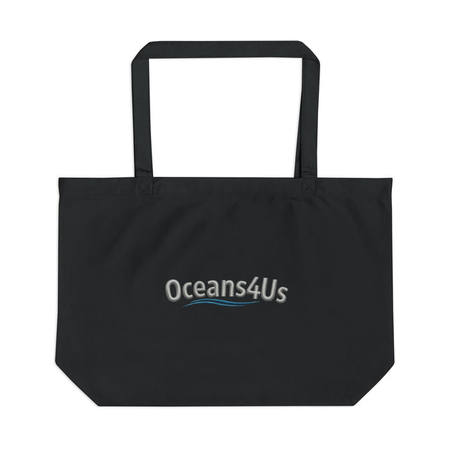 Oceans4Us Eco Tote — Large Ocean Conservation Canvas Bag