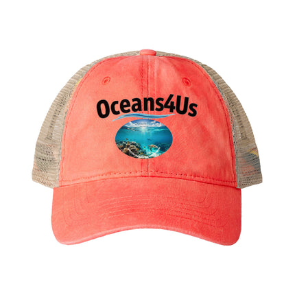 Oceans4Us Women's Washed Mesh-Back Cap