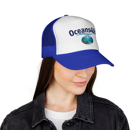 Trucker Cap - Oceans4Us Logo with Ocean Photo | Beach, Ocean Conservation Hat