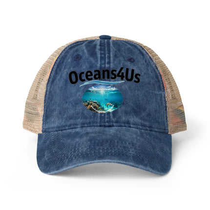 Oceans4Us Women's Washed Mesh-Back Cap