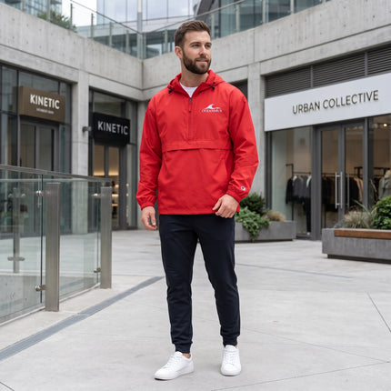 Men's Red Oceans4us Embroidered Champion Packable Windbreaker