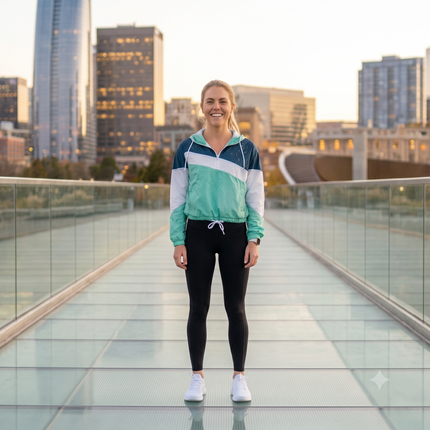 Oceans4Us Women's Cropped Windbreaker - Color-block