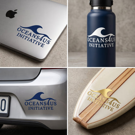 Oceans4Us lue Die-cut Sticker