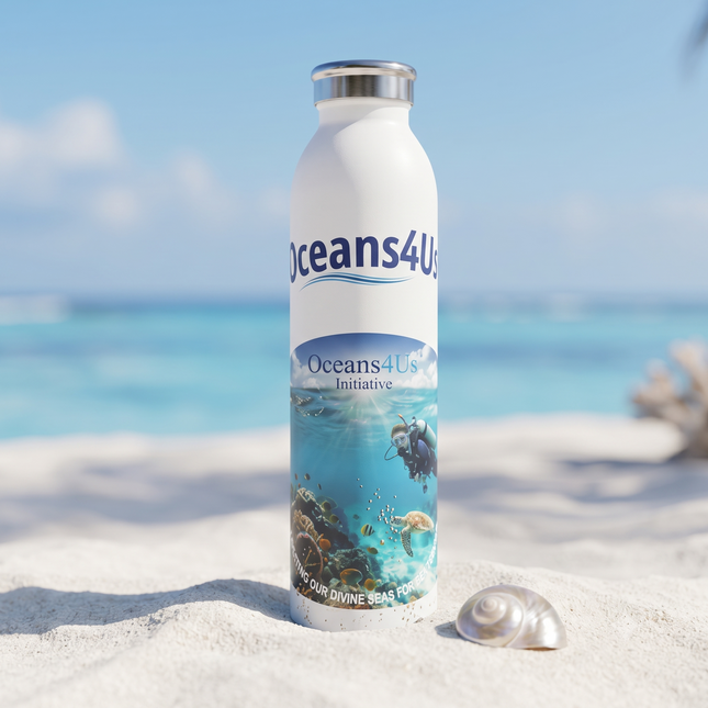 Oceans4Us Slim Water Bottle — Ocean Conservation Insulated Bottle