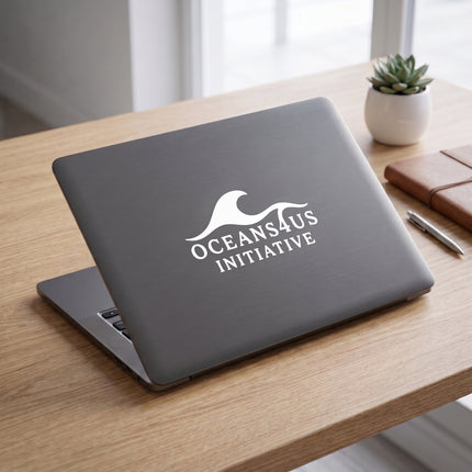 Oceans4Us Initiative Wave Logo Die-Cut Sticker — Small Waterproof DTF Sticker for Laptops, Water Bottles & Gear