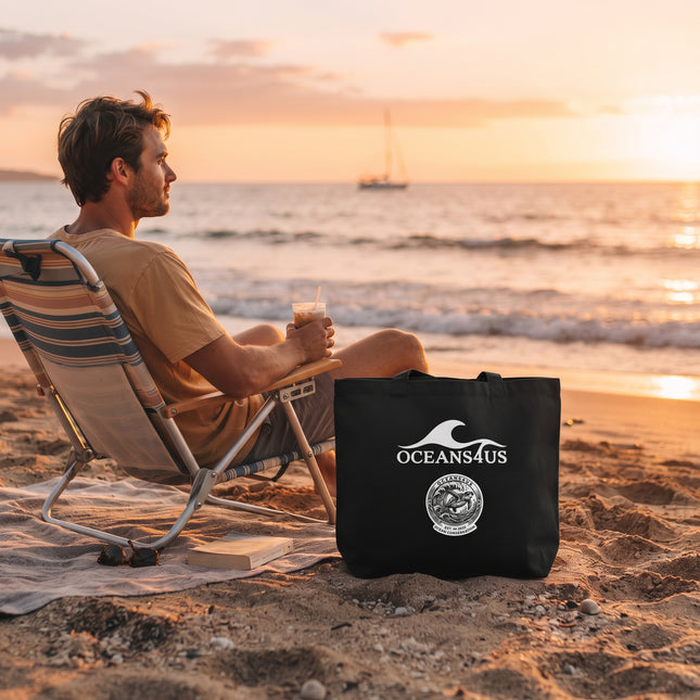 Oceans4Us Men's Eco-Friendly Premium Organic Tote Bag