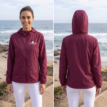 Women's OCEANS4US Lightweight Full-Zip Windbreaker Jacket