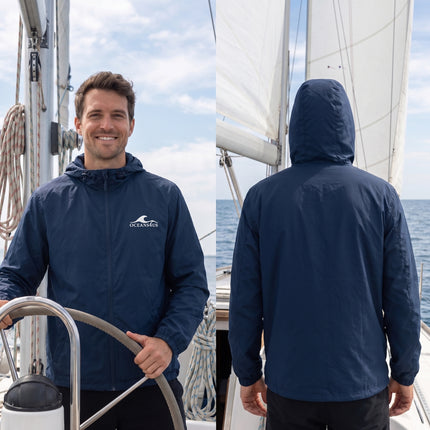 Men's OCEANS4US Lightweight Full-Zip Windbreaker Jacket