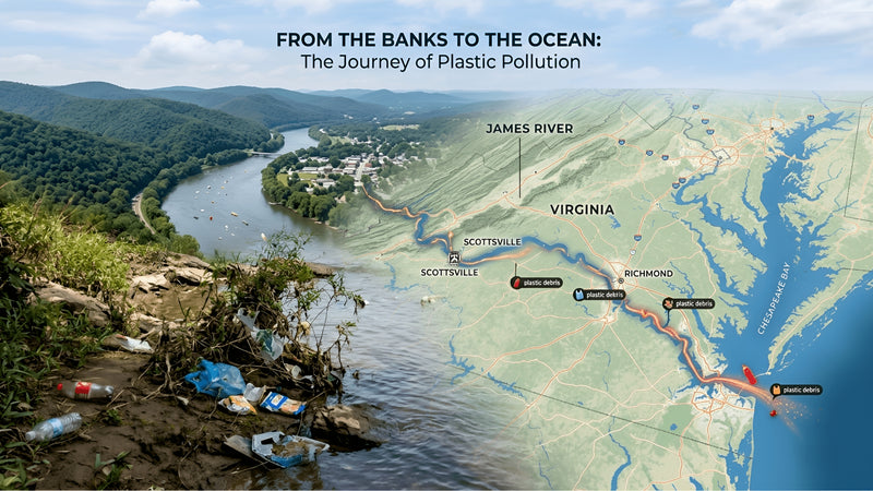 From the Banks to the Ocean — The Journey of Plastic Pollution