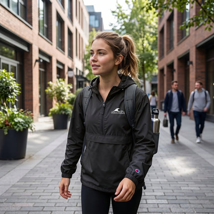 Women's Oceans4Us Embroidered Champion Packable Windbreaker